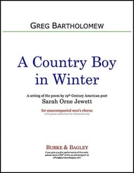 A Country Boy in Winter TTBB choral sheet music cover Thumbnail